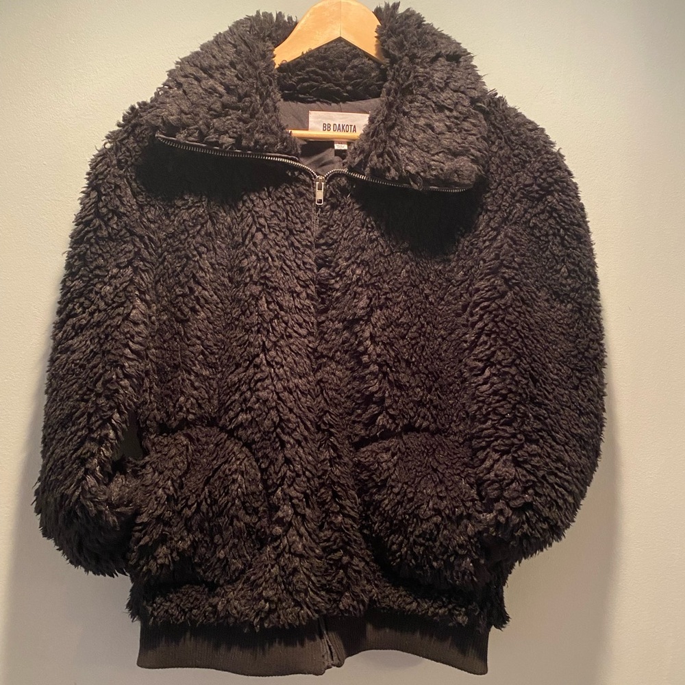 BB Dakota fuzzy jacket.